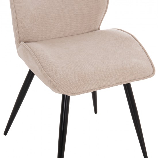 ΣΕΤ ΤΡΑΠΕΖΑΡΙΑΣ 5ΤΜΧ GAFF HM10847.02 MDF TOP ΦΥΣΙΚΟ--ΥΦΑΣΜΑ ΜΠΕΖ & ΜΕΤΑΛΛΟ ΜΑΥΡΟ