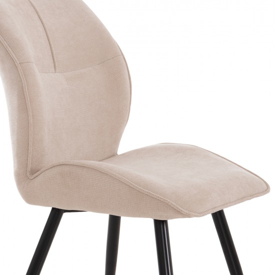 ΣΕΤ ΤΡΑΠΕΖΑΡΙΑΣ 5ΤΜΧ GAFF HM10847.02 MDF TOP ΦΥΣΙΚΟ--ΥΦΑΣΜΑ ΜΠΕΖ & ΜΕΤΑΛΛΟ ΜΑΥΡΟ