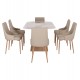 ΣΕΤ ΤΡΑΠΕΖΑΡΙΑΣ 7ΤΜΧ NORDU HM21359 ΚΕΡΑΜΙΚΟ TOP/MDF ΒΑΣΗ--PU ΚΡΕΜ/ΜΕΤΑΛ.ΠΟΔΙΑ