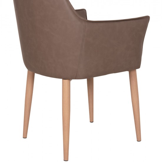 ΣΕΤ ΤΡΑΠΕΖΑΡΙΑΣ 7ΤΜΧ MELLOW HM21361 ΚΕΡΑΜΙΚΟ TOP/MDF ΠΟΔΙΑ--PU ΚΑΦΕ/ΜΕΤΑΛ.ΠΟΔΙΑ