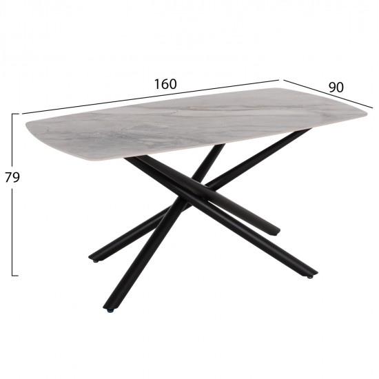 ΣΕΤ ΤΡΑΠΕΖΑΡΙΑΣ 7ΤΜΧ ISKA HM21363 ΚΕΡΑΜΙΚΟ TOP/ΜΕΤΑΛ. ΠΟΔΙΑ--PU ΜΠΕΖ/ΜΕΤΑΛ.ΠΟΔΙΑ