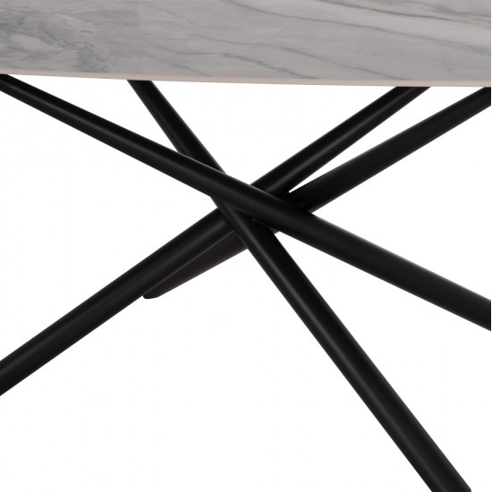 ΣΕΤ ΤΡΑΠΕΖΑΡΙΑΣ 7ΤΜΧ ISKA HM21363 ΚΕΡΑΜΙΚΟ TOP/ΜΕΤΑΛ. ΠΟΔΙΑ--PU ΜΠΕΖ/ΜΕΤΑΛ.ΠΟΔΙΑ