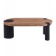 ΤΡΑΠΕΖΙ ΣΑΛΟΝΙΟΥ ΟΒΑΛ OVALON HM18433.05 MDF TOP ΚΑΡΥΔΙ-MDF ΠΟΔΙΑ ΜΑΥΡΑ 120x60x40Υεκ