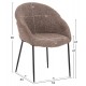 ΣΕΤ ΤΡΑΠΕΖΑΡΙΑΣ 5ΤΜΧ DRENNY HM10952.03 ΚΕΡΑΜΙΚΟ TOP--ΥΦΑΣΜΑ TAUPE & ΜΕΤΑΛ.ΠΟΔΙΑ