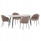 ΣΕΤ ΤΡΑΠΕΖΑΡΙΑΣ 5ΤΜΧ DRENNY HM10952.03 ΚΕΡΑΜΙΚΟ TOP--ΥΦΑΣΜΑ TAUPE & ΜΕΤΑΛ.ΠΟΔΙΑ