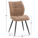 ΣΕΤ ΤΡΑΠΕΖΑΡΙΑΣ 5ΤΜΧ GAFF HM10953.03 ΚΕΡΑΜΙΚΟ TOP--ΥΦΑΣΜΑ TAUPE & ΜΕΤΑΛ.ΠΟΔΙΑ ΜΑΥΡΑ