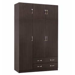 ΝΤΟΥΛΑΠΑ 3ΦΥΛΛΗ ΜΕ ΠΑΤΑΡΙ CARLY HM10891.01 ΜΕΛΑΜΙΝΗ ΣΕ ZEBRANO 150X55Χ240Υεκ.