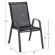 ΣΕΤ ΤΡΑΠΕΖΑΡΙΑΣ 5ΤΜΧ ADAM HM10897.03 ΤΡΑΠΕΖΙ 110x60εκ & 4 ΠΟΛΥΘΡΟΝΕΣ--ΜΑΥΡΟ