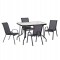 ΣΕΤ ΤΡΑΠΕΖΑΡΙΑΣ 5ΤΜΧ ADAM HM10897.03 ΤΡΑΠΕΖΙ 110x60εκ & 4 ΠΟΛΥΘΡΟΝΕΣ--ΜΑΥΡΟ