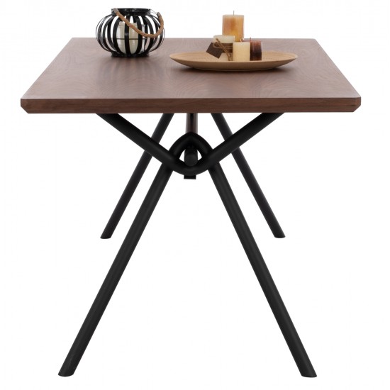 ΣΕΤ ΤΡΑΠΕΖΑΡΙΑΣ 7ΤΜΧ MANDY HM10957.03 MDF TOP--ΥΦΑΣΜΑ TAUPE & ΜΕΤΑΛ.ΠΟΔΙΑ