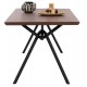 ΣΕΤ ΤΡΑΠΕΖΑΡΙΑΣ 7ΤΜΧ MANDY HM10957.03 MDF TOP--ΥΦΑΣΜΑ TAUPE & ΜΕΤΑΛ.ΠΟΔΙΑ