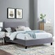 ΚΡΕΒΑΤΙ ΜΕ ΣΤΡΩΜΑ BECCA HM10760.02 ΓΚΡΙ ΥΦΑΣΜΑ--ΓΙΑ 150x200εκ