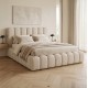 ΚΡΕΒΑΤΙ ΔΙΠΛΟ MARIUS HM759.03 ΜΠΕΖ CHENILLE ΥΦΑΣΜΑ-- ΓΙΑ ΣΤΡΩΜΑ 160x200εκ