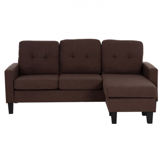 ΚΑΝΑΠΕΣ ΓΩΝΙΑ ΑΝΑΣΤΡΕΨΙΜΗ MEGGY HM3297.12 ΚΑΦΕ ΥΦΑΣΜΑ 184.5x129x86Yεκ.