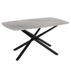 ΤΡΑΠΕΖΙ ΤΡΑΠΕΖΑΡΙΑΣ ISKA HM18420 ΚΕΡΑΜΙΚΟ TOP ΣΕ ΛΕΥΚΟ/ΚΑΦΕ ΜΑΡΜΑΡΟ 160x90x79Υεκ