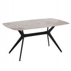 ΤΡΑΠΕΖΙ ΤΡΑΠΕΖΑΡΙΑΣ AIKA HM18421 ΚΕΡΑΜΙΚΟ TOP ΣΕ ΛΕΥΚΟ/ΧΡΥΣΟ ΜΑΡΜΑΡΟ 160x90x79Υεκ