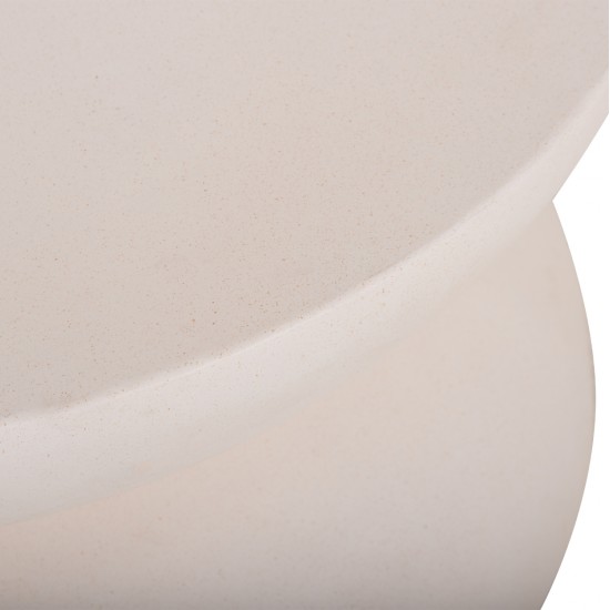 ΤΡΑΠΕΖΙ ΣΑΛΟΝΙΟΥ ANNA HM18158.02 FIBER CEMENT ΣΕ ΛΕΥΚΟ--Φ92x44.5Υεκ