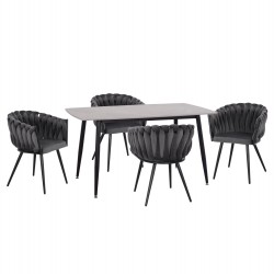 ΣΕΤ ΤΡΑΠΕΖΑΡΙΑΣ 5ΤΜΧ RAVEN HM12116.01 ΚΕΡΑΜΙΚΟ TOP ΓΚΡΙ ΜΑΡΜΑΡΟ--ΓΚΡΙ ΒΕΛΟΥΔΟ
