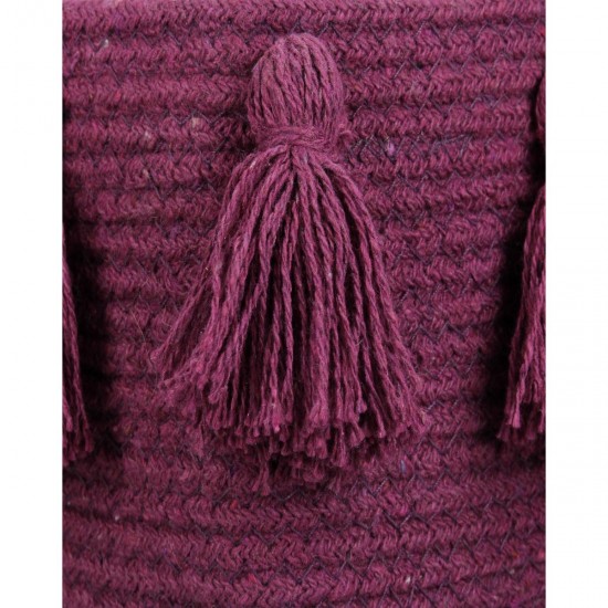 Καλάθι ArteLibre Μοβ Βαμβακερό 25x25x25cm Σετ 3Τμχ