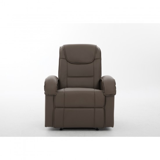 Πολυθρόνα Ανακλινόμενη ArteLibre CELAENO Καφέ PU 80x96x97cm