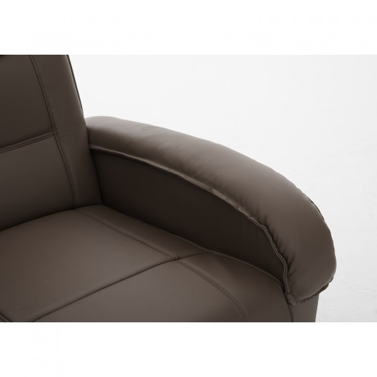 Πολυθρόνα Ανακλινόμενη ArteLibre CELAENO Καφέ PU 80x96x97cm