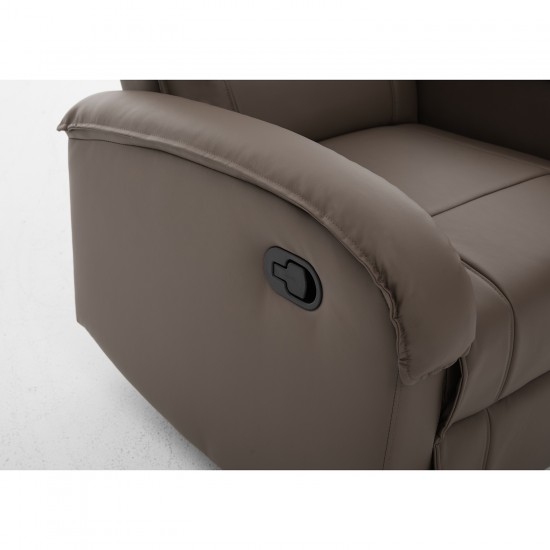 Πολυθρόνα Ανακλινόμενη ArteLibre CELAENO Καφέ PU 80x96x97cm