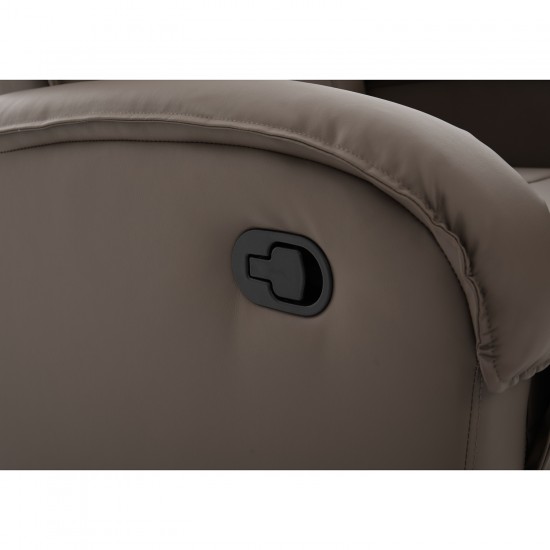 Πολυθρόνα Ανακλινόμενη ArteLibre CELAENO Καφέ PU 80x96x97cm