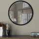 Καθρέπτης Τοίχου ArteLibre MAKUR Μαύρο Μοριοσανίδα/Γυαλί 60x60cm
