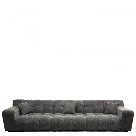 Καναπές Γωνιακός ArteLibre ORVELLA Γκρι Ύφασμα 363x194x80cm