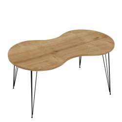 Τραπεζάκι Σαλονιού ArteLibre SADE Δρυς Μοριοσανίδα/Μέταλλο 41x90x40cm