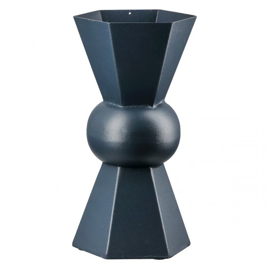 Κηροπήγιο ArteLibre Σκούρο Μπλε Μέταλλο 9x9x20cm Σε 2 Σχέδια