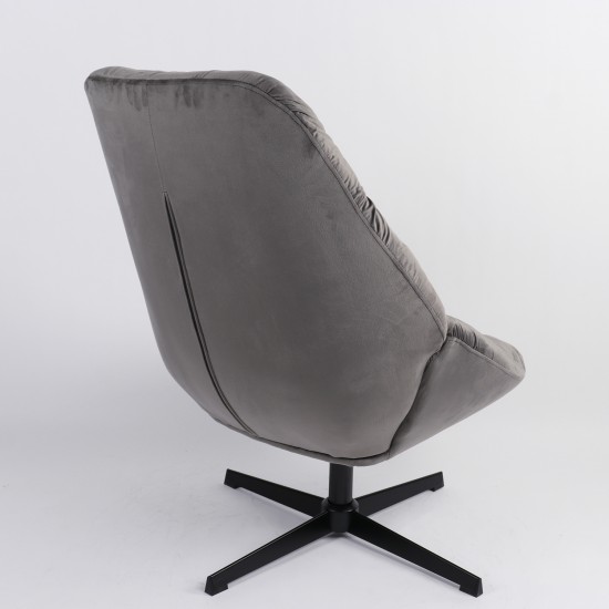 Πολυθρόνα ArteLibre CHANTIERI Γκρι Ύφασμα/Μέταλλο 94x71x83cm