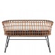 Καναπές Κήπου ArteLibre ARVENIUS Φυσικό/Μαύρο Rattan 124x57x77cm