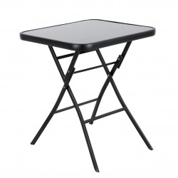 Τραπέζι Μεταλλικό ArteLibre Πτυσσόμενο TAURUS Μαύρο 60x60x70cm